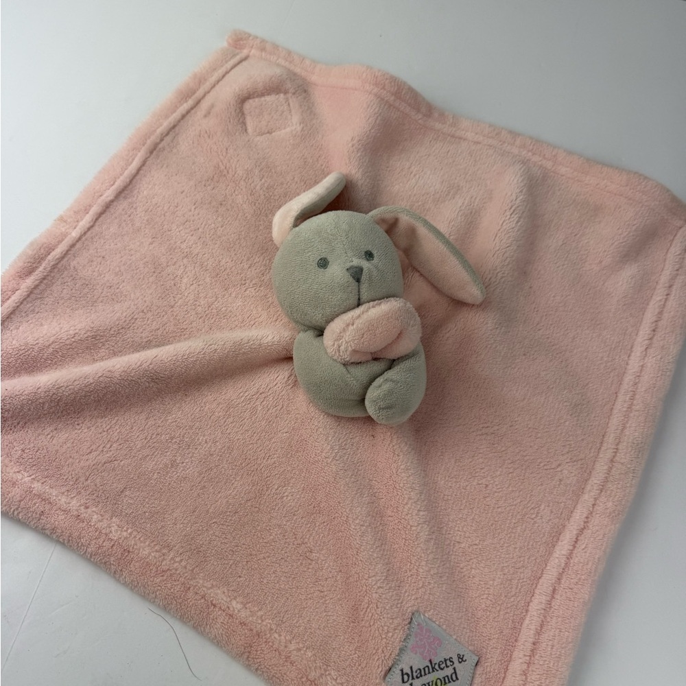 Blankets and Beyond Pink Bunny Rabbit Lovey Plush Baby Comfort